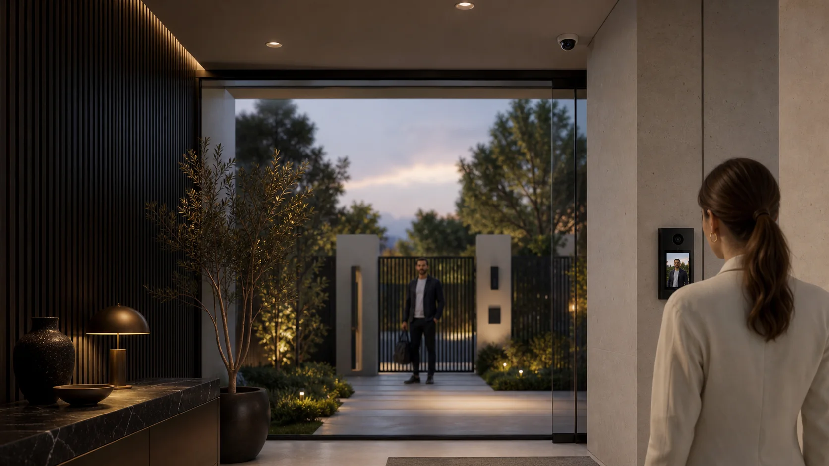 Video intercom and discreet home camera